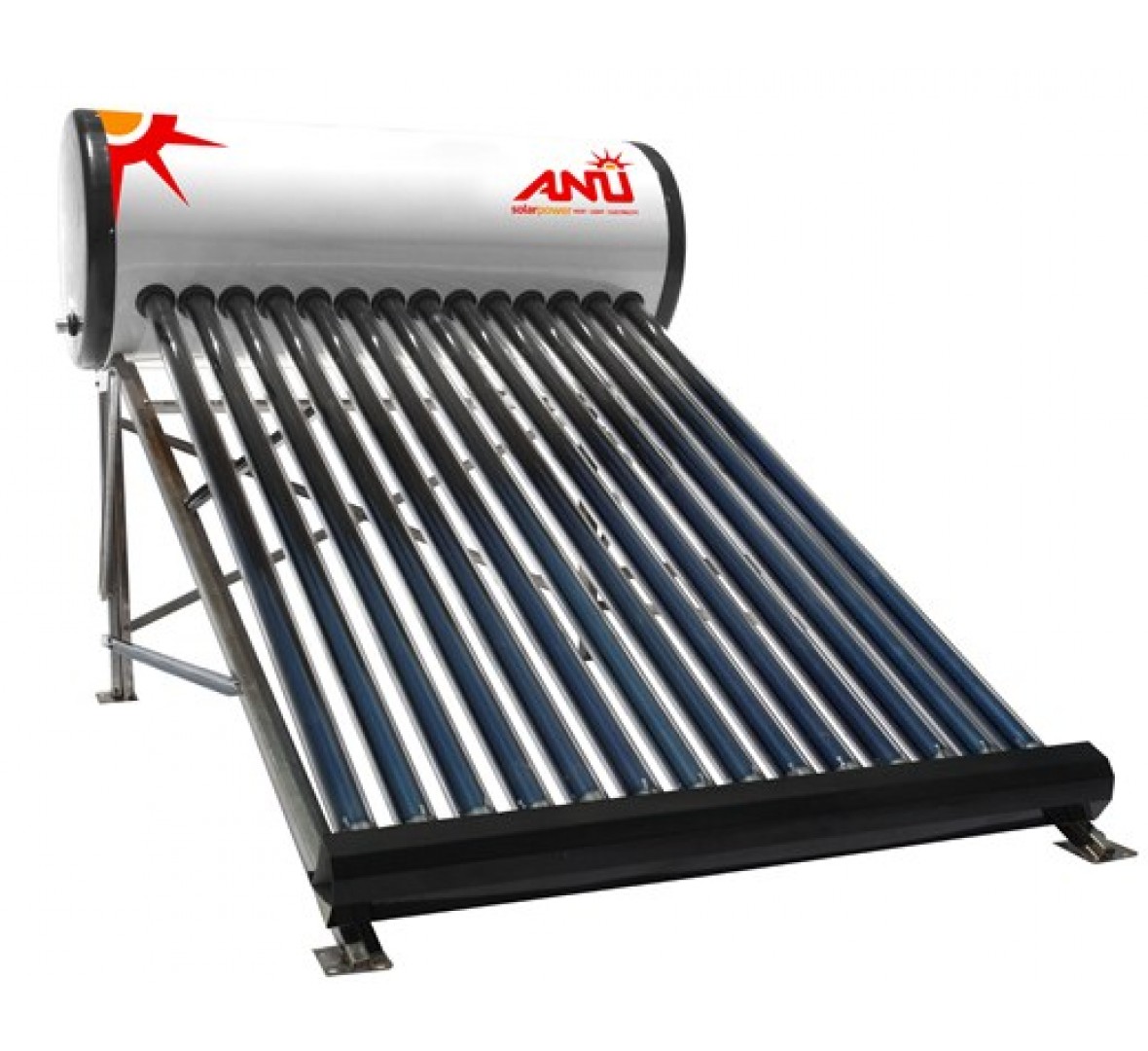 ANU SOLAR WATER HEATER 150LPD ETC (SS 304 TANK, 0.7MM)