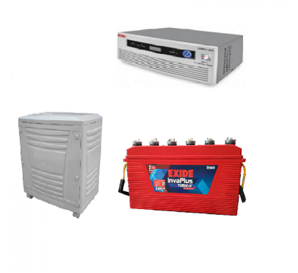 EXIDE HOME UPS 1050VA + EXIDE INVAPLUS IPT 1000 100AH + TROLLEY
