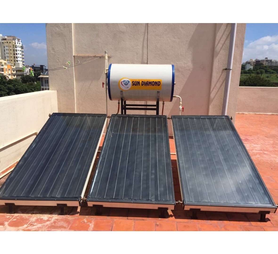  SUN DIAMOND SOLAR PREMIER 300LPD PRESSURIZED (SS 304 - 3MM) SOLAR WATER HEATER
