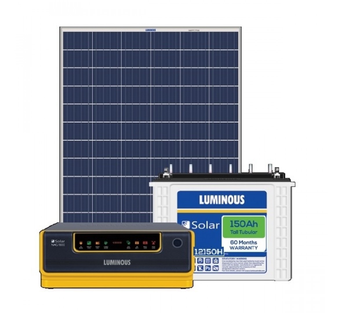 LUMINOUS SOLAR 1500VA COMBO (1500VA + 150AH x 2 + 650W)