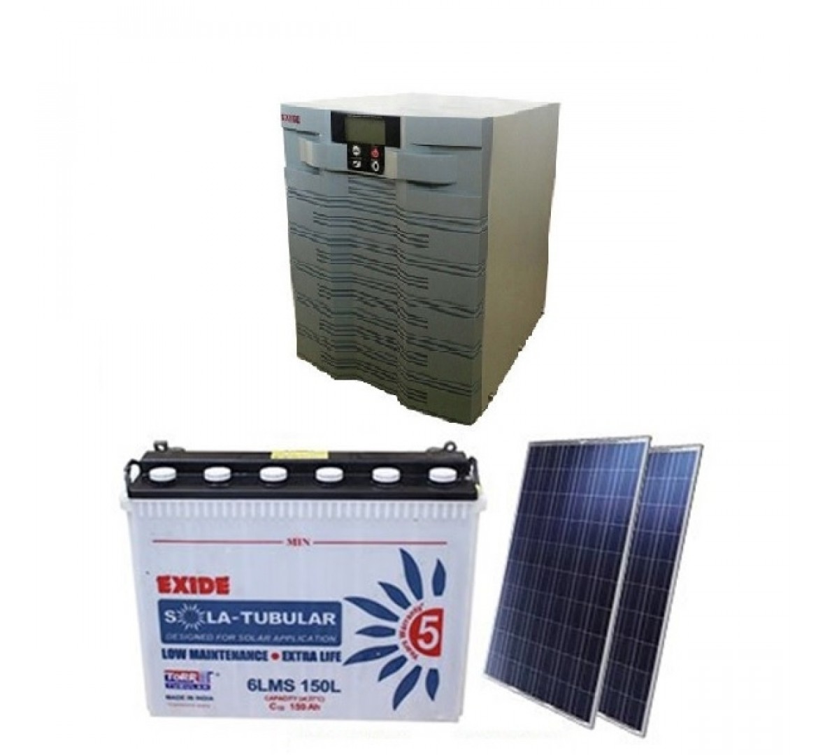 Exide Solar 2kVA Combo (2kVA + 150AH x 2 + 500W)