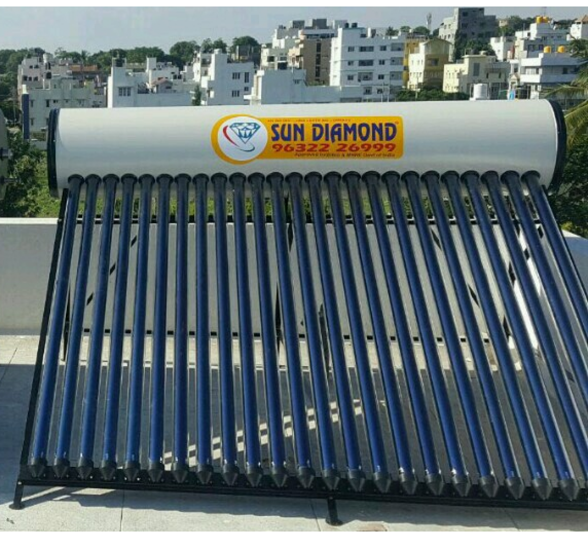 SUN DIAMOND SOLAR VAJRA 500LPD (GI SHEET WITH EPOXY SOLVENTLESS COATING) SOLAR WATER HEATER