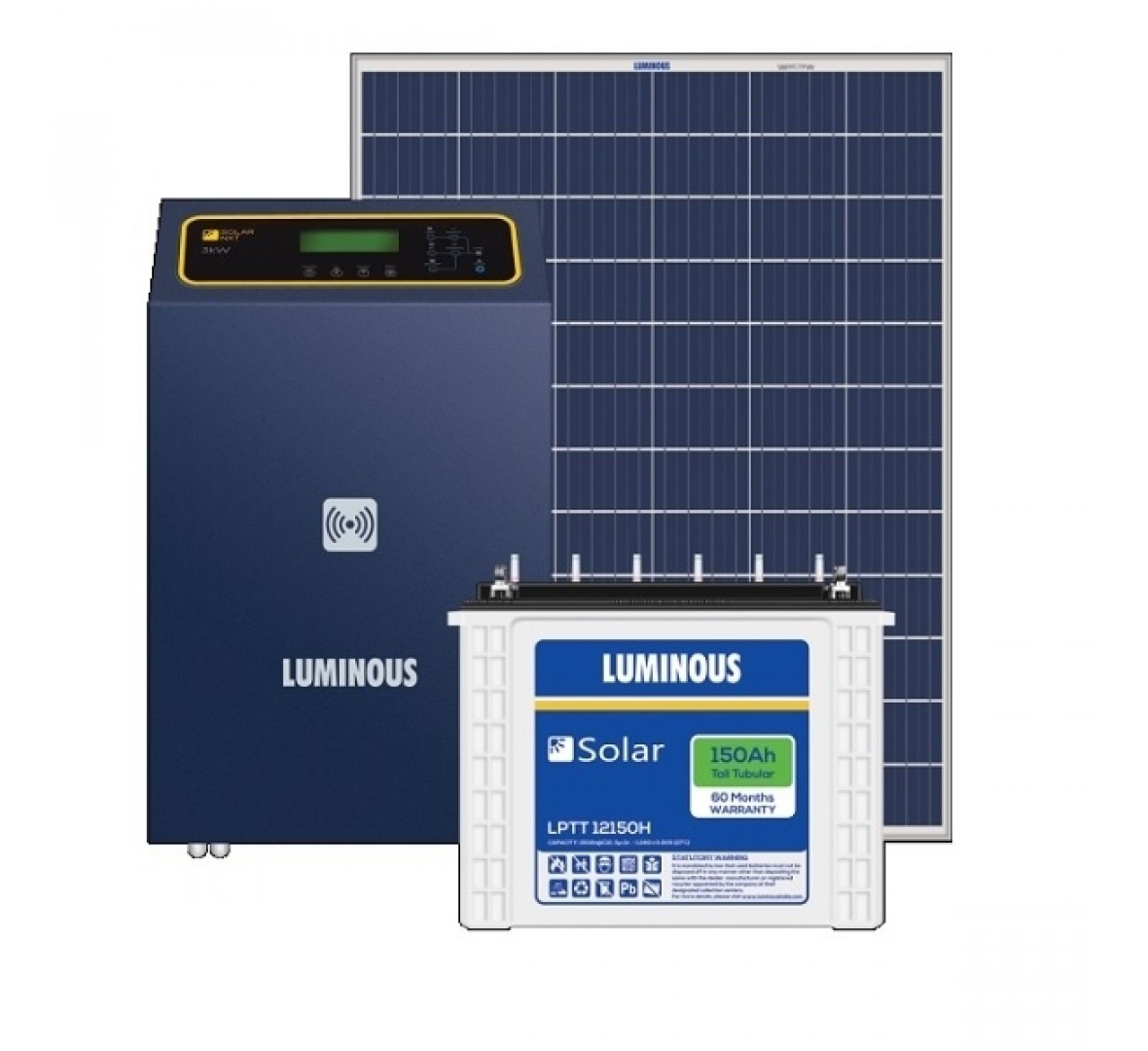 LUMINOUS SOLAR 3kVA COMBO (3kVA + 150AH x 4 + 2.6kW)