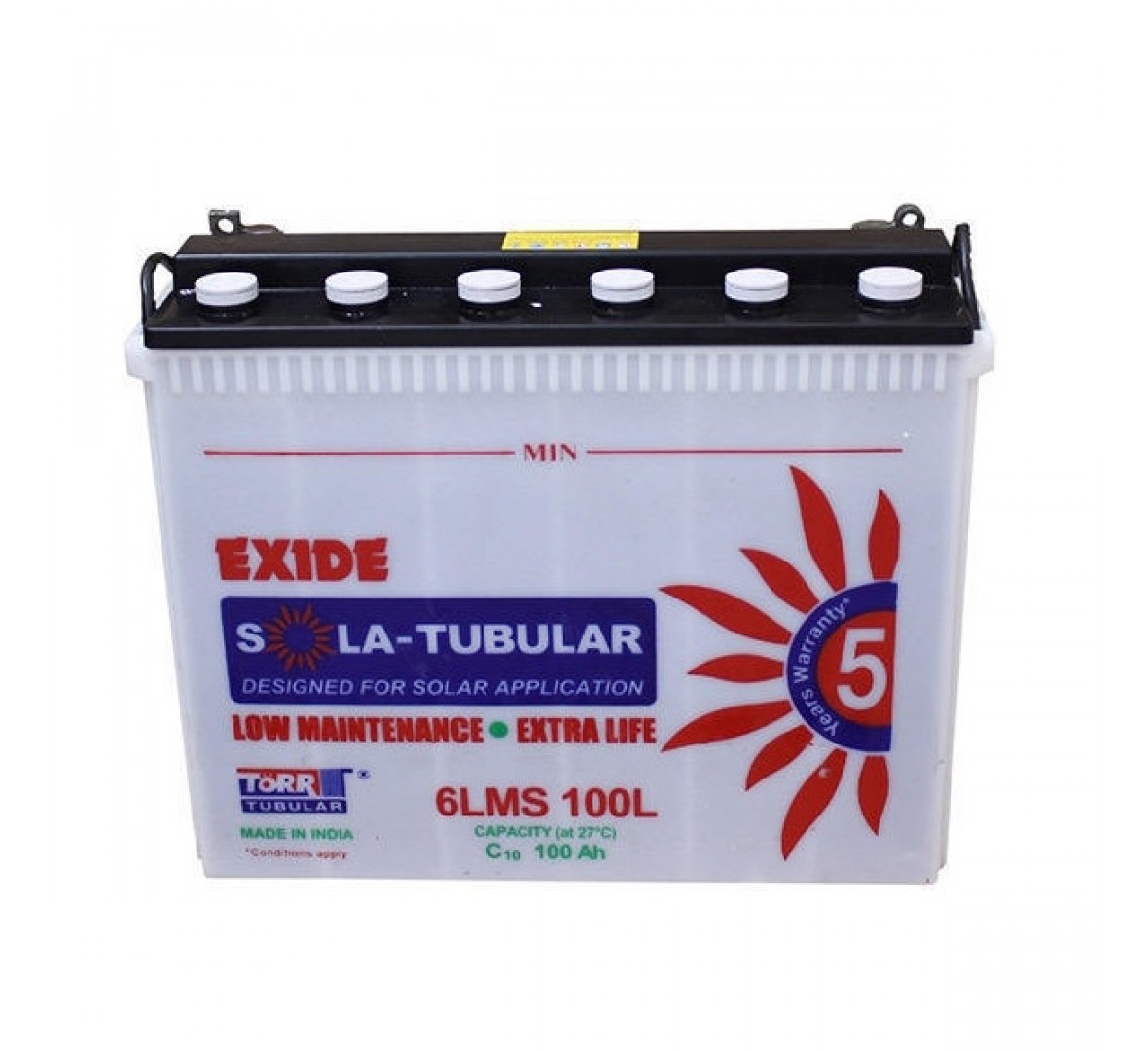 EXIDE SOLAR 6LMS100 100AH BATTERY