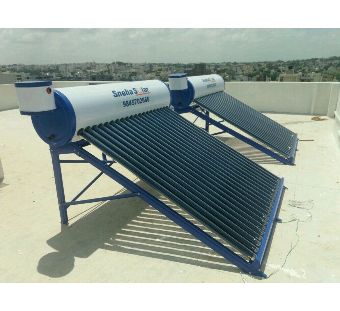 SNEHA SOLAR AUX 200LPD SOLAR WATER HEATER (0.5 MM SS304)