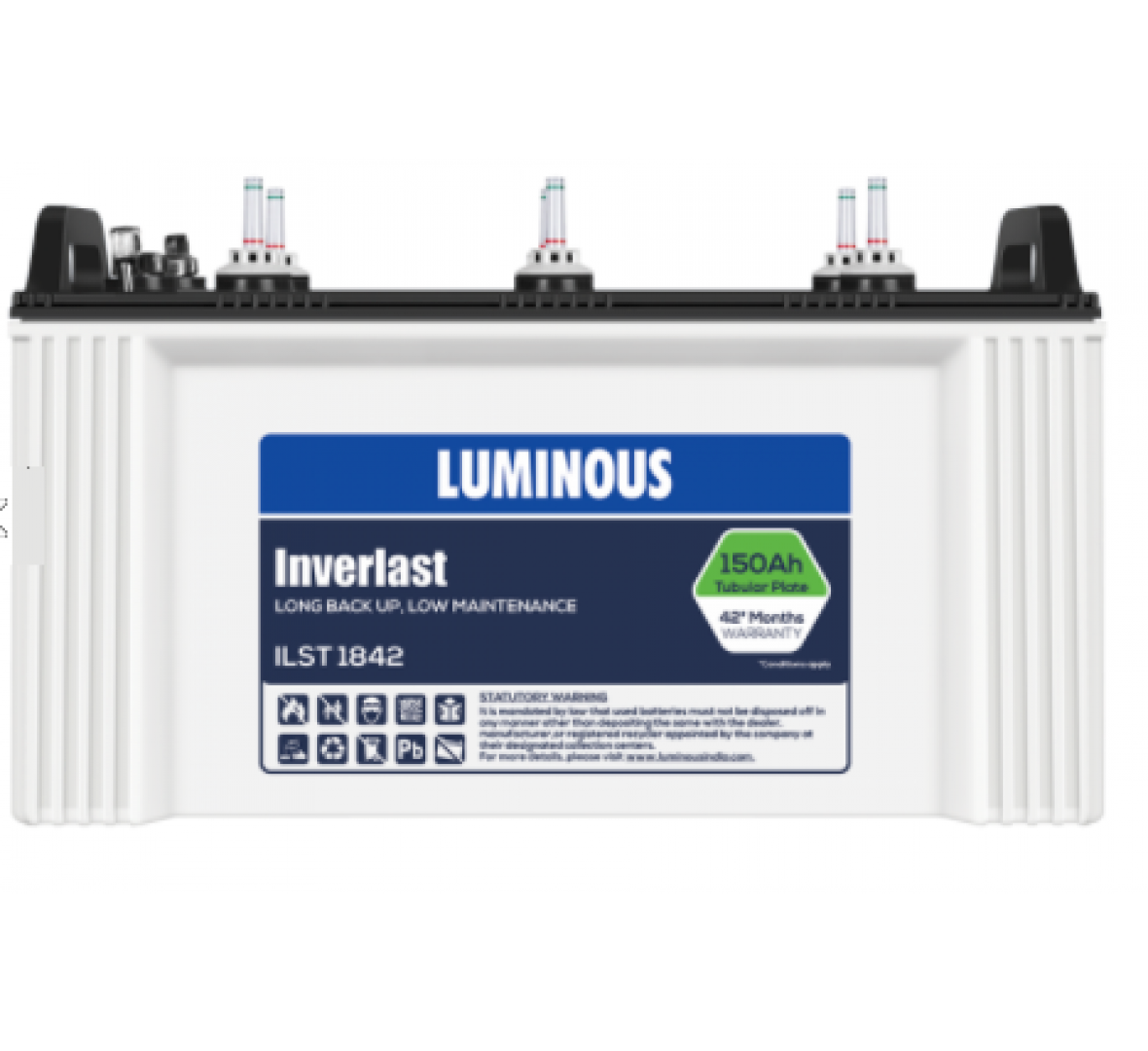 LUMINOUS ILST 1842 150AH TUBULAR BATTERY