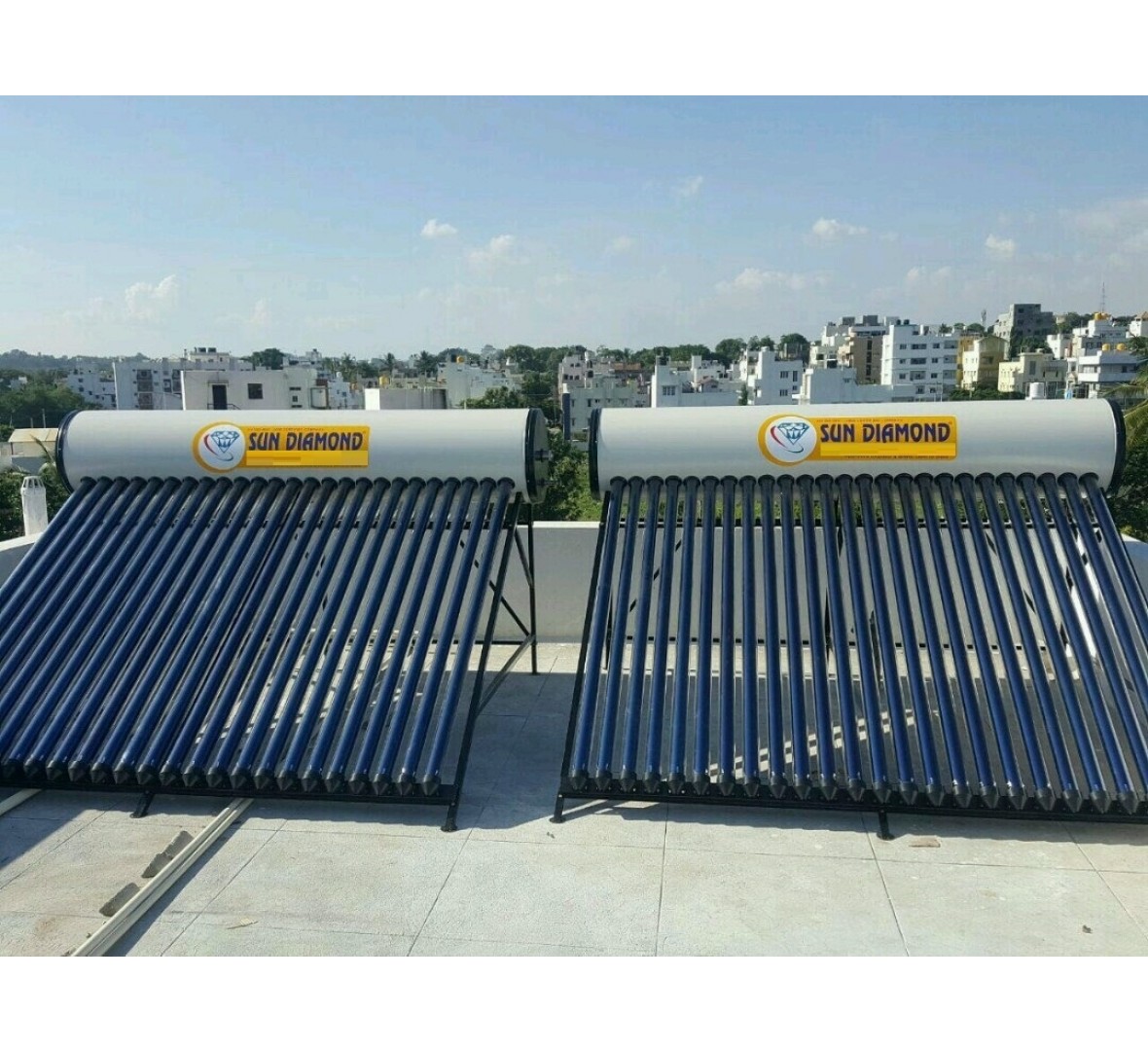 SUN DIAMOND SOLAR PREMIER 250LPD SOLAR WATER HEATER (SS304 TANK, 0.8 MM)