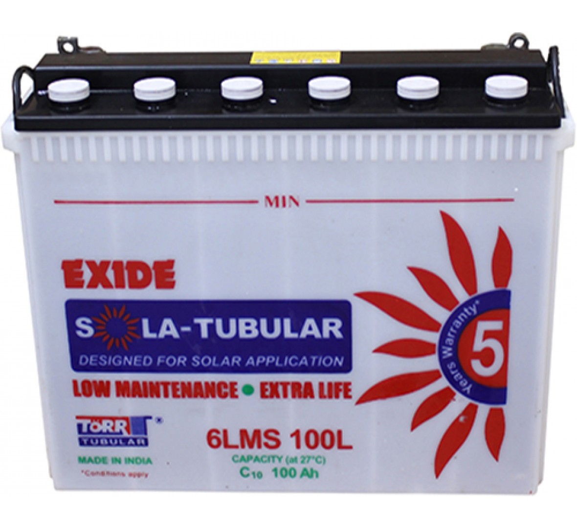 EXIDE SOLAR 6LMS100L 100AH BATTERY 