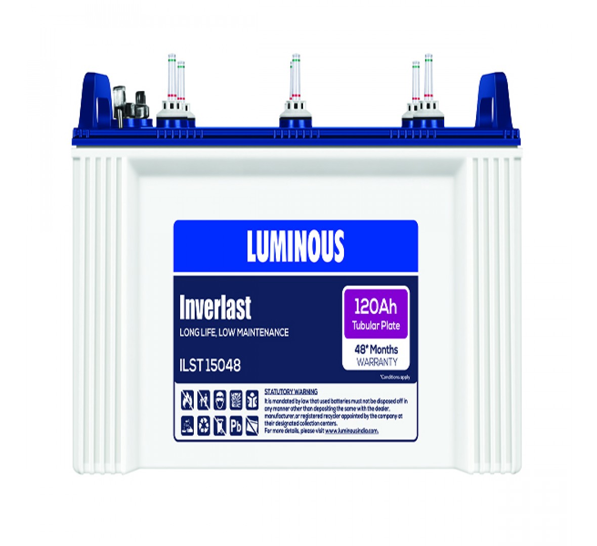 LUMINOUS ILST 15048 120AH TUBULAR BATTERY