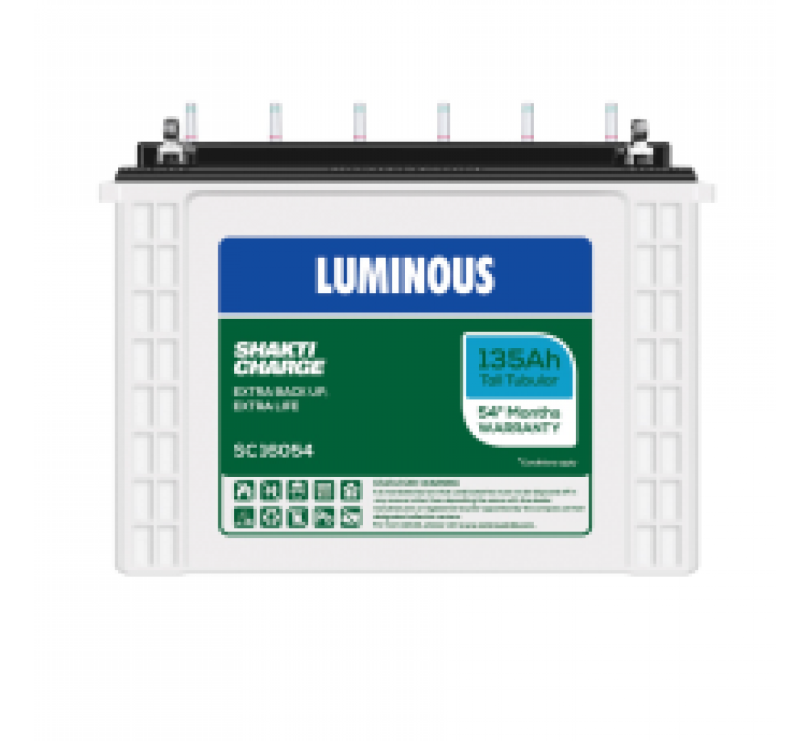 LUMINOUS SC 16054, 135AH TALL TUBULAR BATTERY