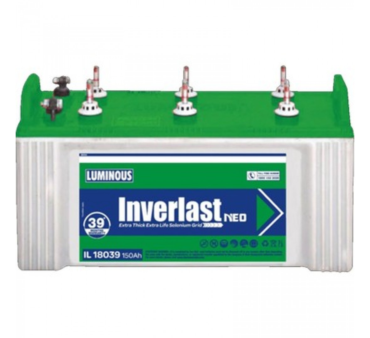 LUMINOUS INVERLAST IL 18039 150AH FLAT PLATE BATTERY