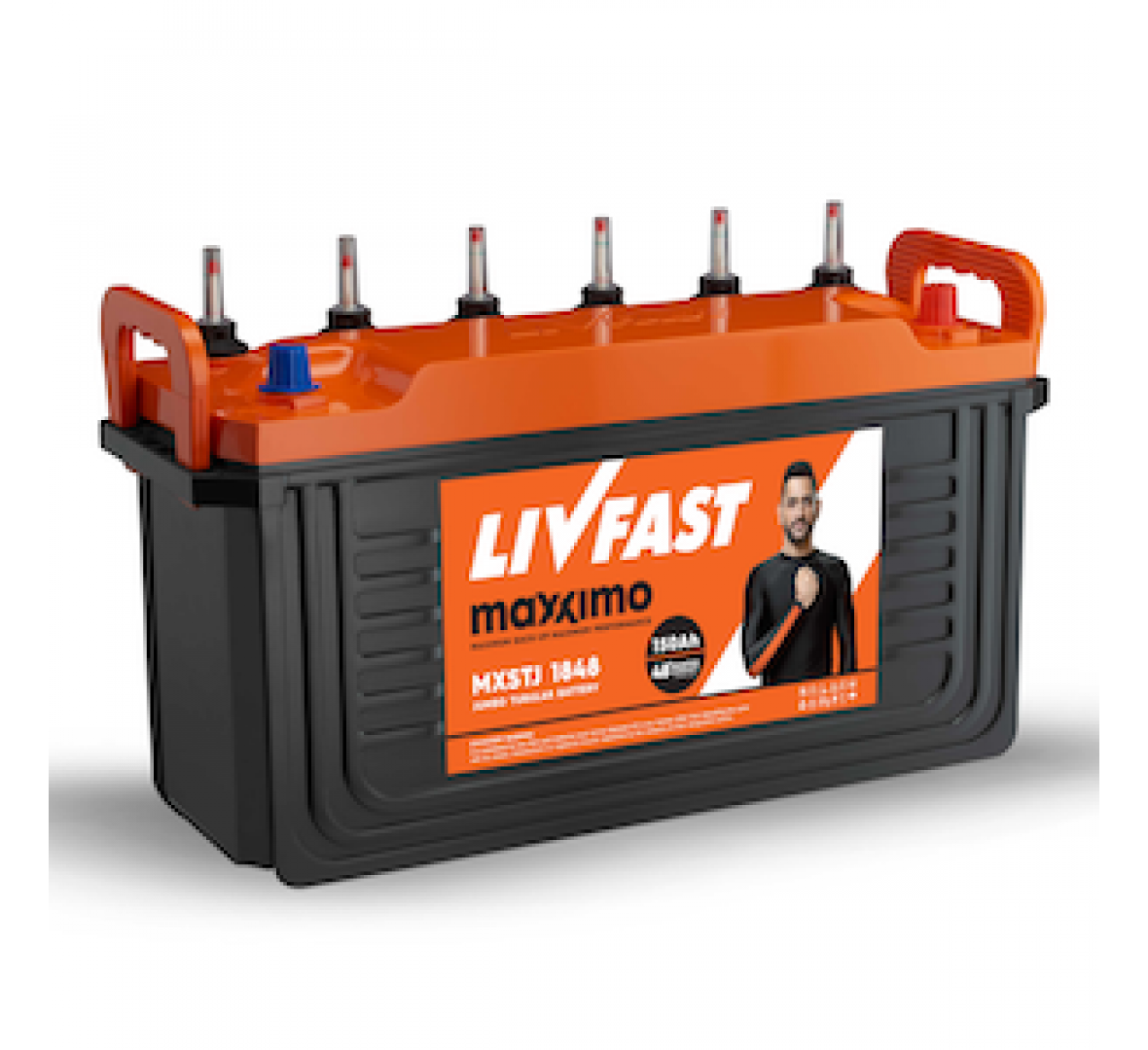 LIVFAST MAXXIMO MXSTJ 1848, 150AH TUBULAR BATTERY