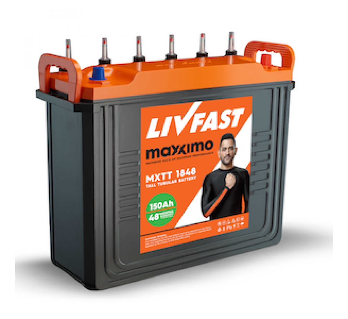 LIVFAST MAXXIMO MXTT1848, 150AH TUBULAR BATTERY