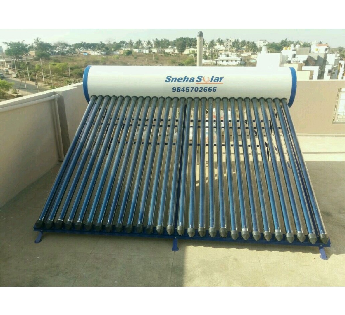 SNEHA SOLAR PLUS 300LPD SOLAR WATER HEATER (GI WITH ENAMEL COATING)