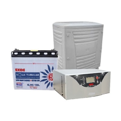 EXIDE SOLAR SHP 1100VA + EXIDE 6LMS150L 150AH + TROLLEY