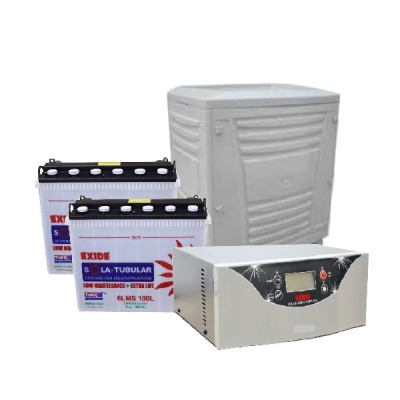 EXIDE SOLAR SHP 1450VA + 2 x EXIDE 6LMS100L 100AH + TROLLEY