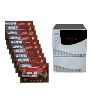 LUMINOUS CRUZE 7.5KVA + 10 X LUMINOUS RC 15000 120AH