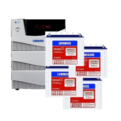 LUMINOUS CRUZE UPS 3.5KVA (48V) + 4 X LUMINOUS RED CHARGE 25000 (200AH BATTERY)