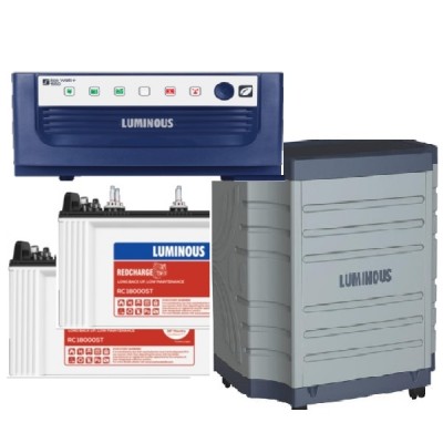 LUMINOUS ECO VOLT+ 1650 + 2 x LUMINOUS RC 18000ST 150AH + TROLLEY