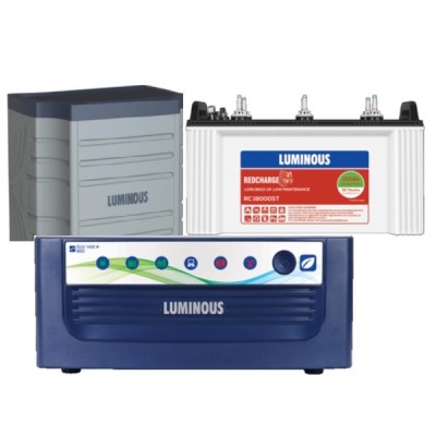 LUMINOUS ECO VOLT+ 850 + LUMINOUS RC 18000ST 150AH + TROLLEY