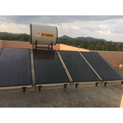 SUN DIAMOND SOLAR PREMIER NON-PRESSURIZED FPC 500LPD (SS 304 - 1.2MM) SOLAR WATER HEATER