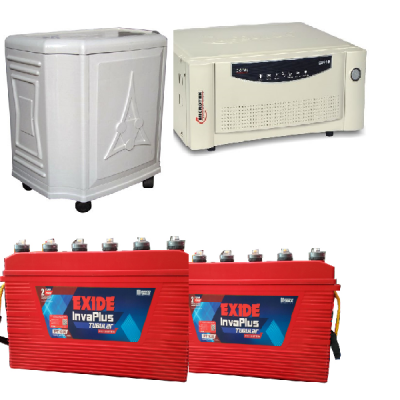 MICROTEK UPS JM SW2000 + 2 x EXIDE INVAPLUS IPT 1000 100AH BATTERY + TROLLEY