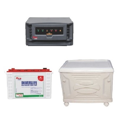 LUMINOUS TEZ 875VA + LUMINOUS TEZ TST 1224 100AH + TROLLEY