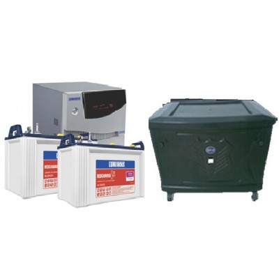 LUMINOUS CRUZE 2KVA + 2 X LUMINOUS RC 18000ST 150AH + TROLLEY
