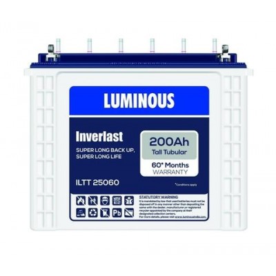 LUMINOUS ILTT 25060 200AH TALL TUBULAR BATTERY